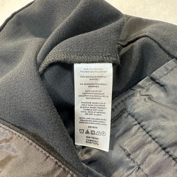 Ann Taylor Factory Womens Black Lace Hem Cropped Wide Leg Pants Size 14 Spring - Picture 5 of 8